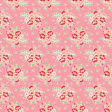 Riley Blake Fabrics Peach Cobbler Lily Asbury Posy Pink